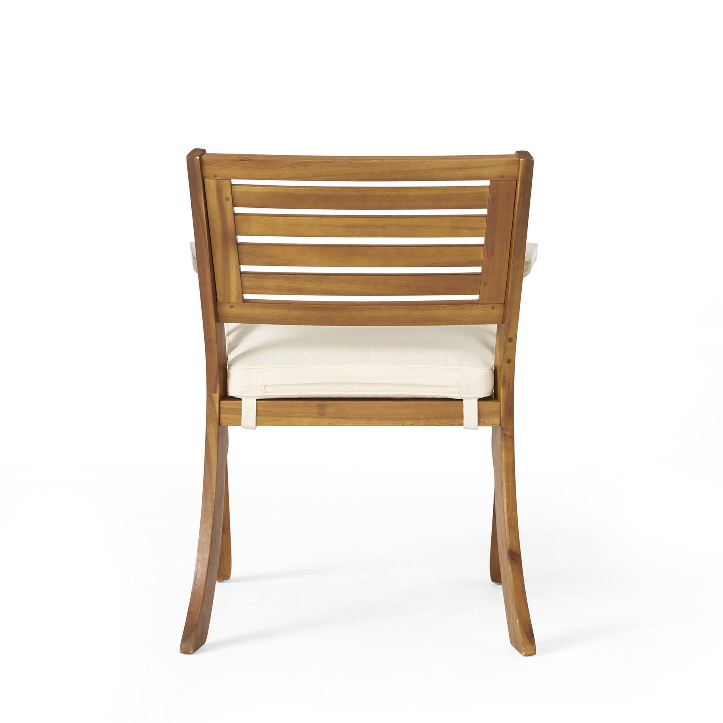 Vimora™ - Teak Acacia Wood Dining Chairs with Water-Resistant Cushions (Set of 2)