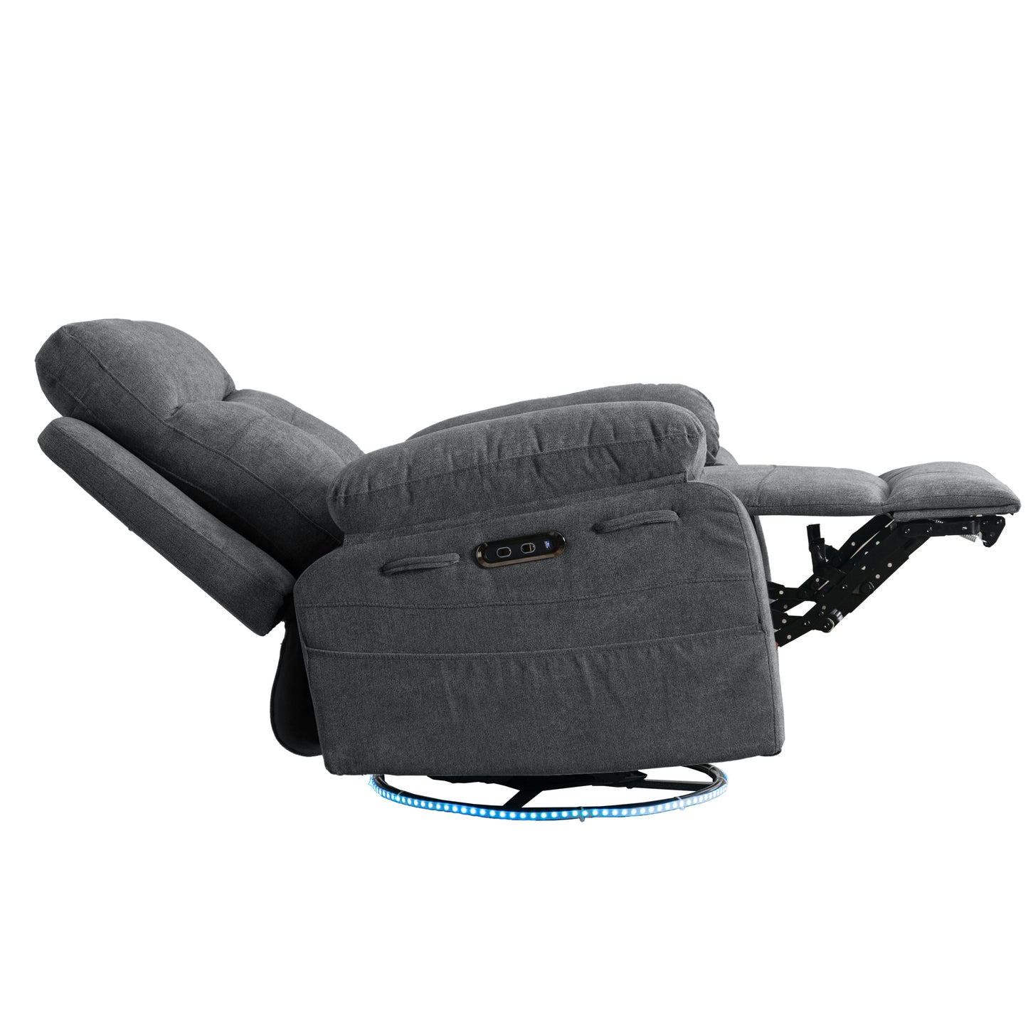 Vimora™ - Rotating Electric Recliner Lounge Chair with Bluetooth, LED Light & Adjustable Footrest