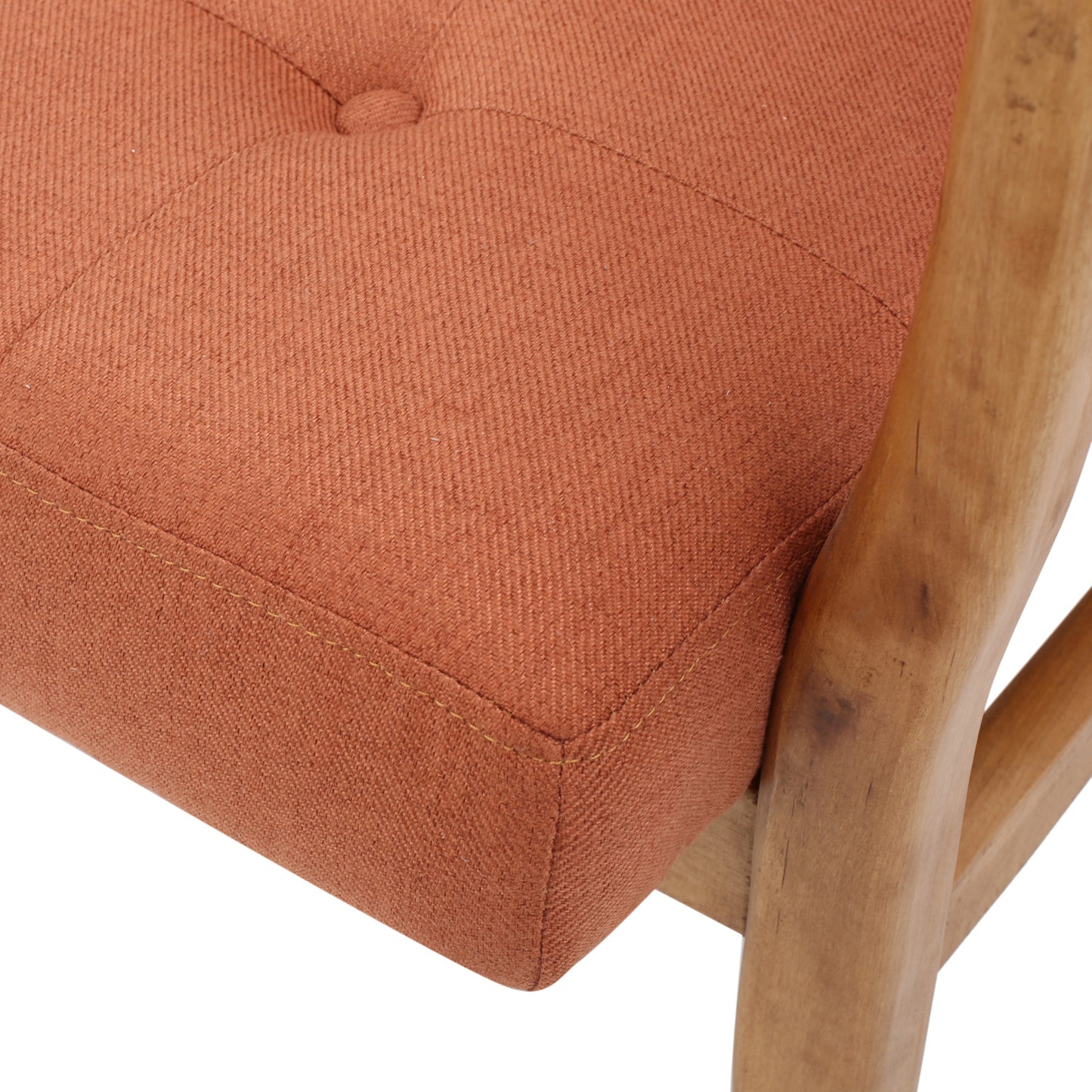 Vimora™ - Stylish Orange Club Chair with Plush Button Tufting