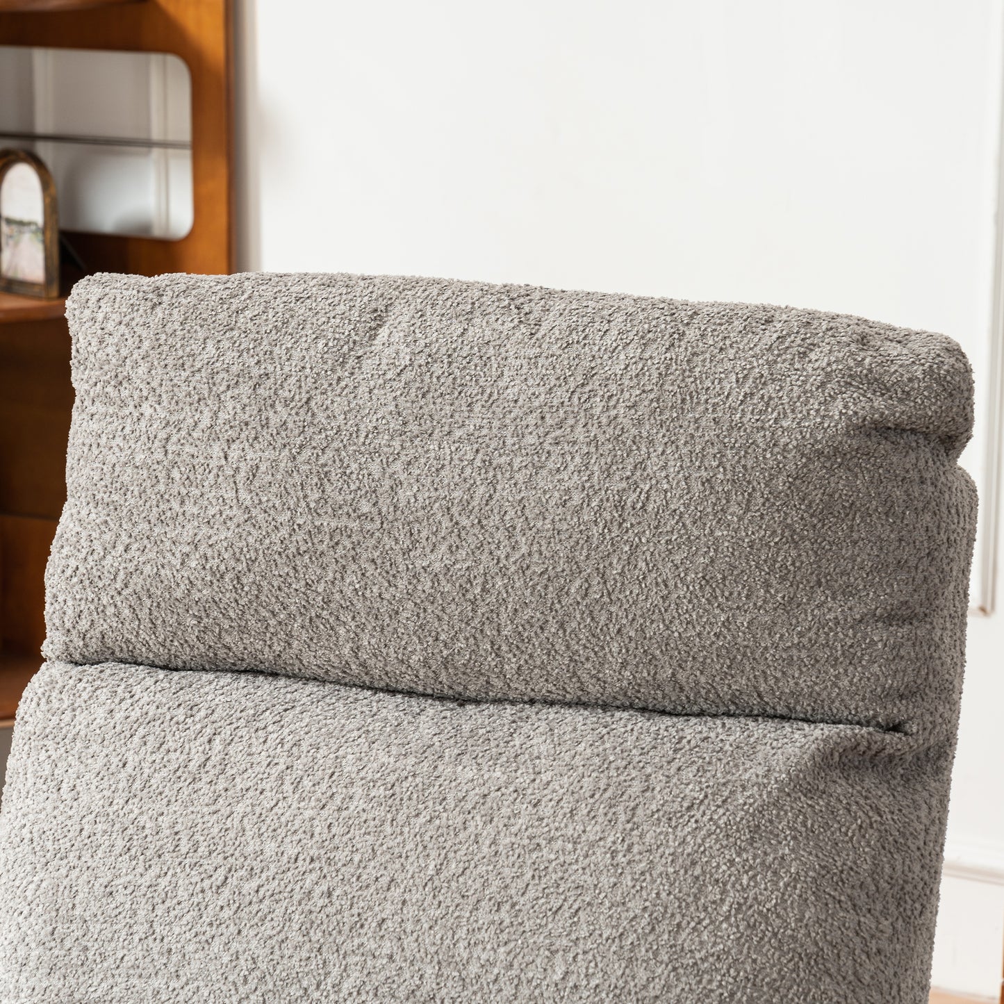 Vimora™ - Accent Rocking Chair with Footrest, High Back Rubber Wood