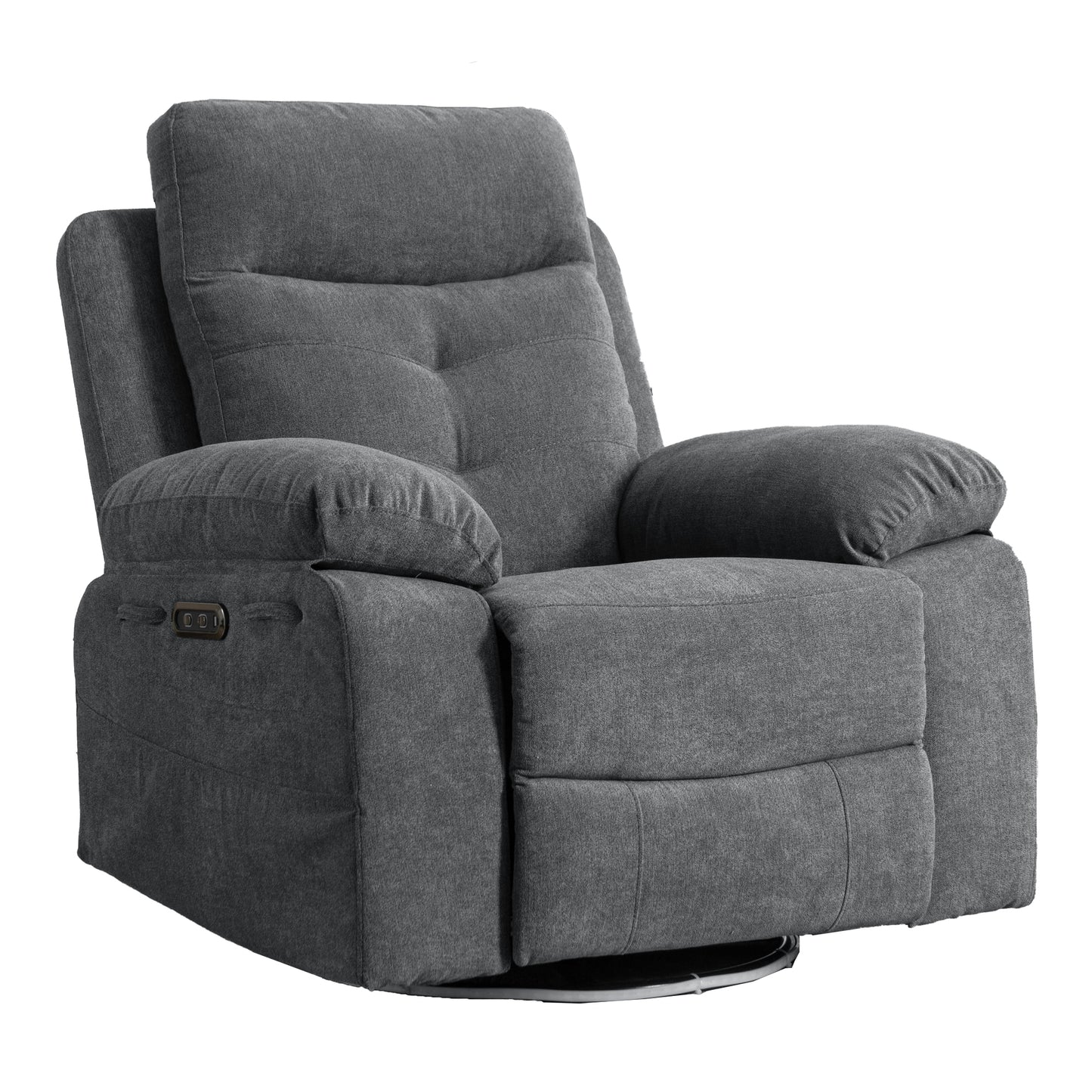 Vimora™ - Rotating Electric Recliner Lounge Chair with Bluetooth, LED Light & Adjustable Footrest