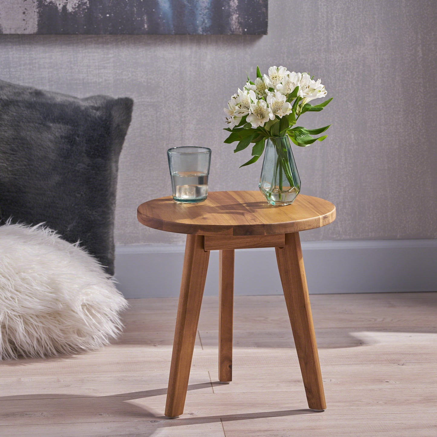 Vimora™ - Marina Acacia Wood Side Table