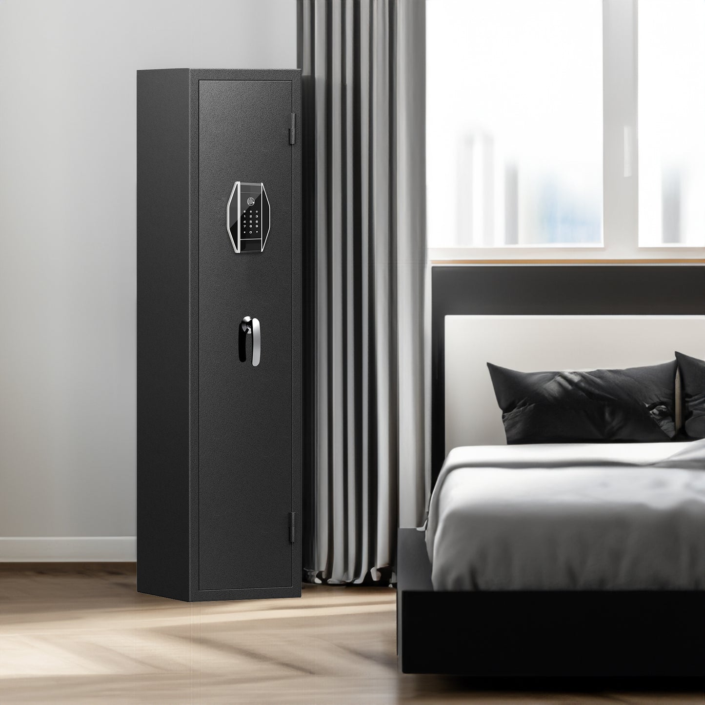 SecureGuard™ - 3-4 Gun Safe for Rifles and Pistols with Quick Access Fingerprint Lock