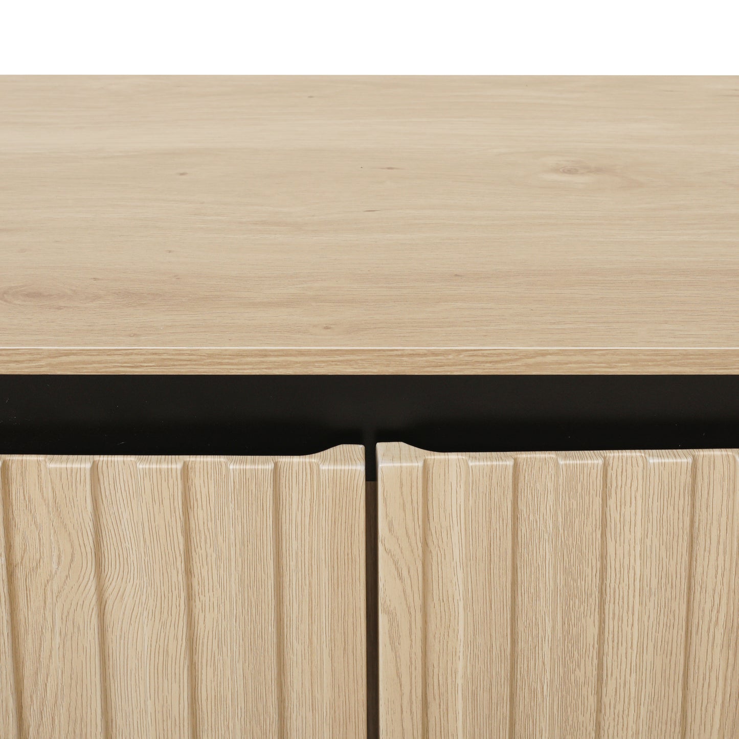 Vimora™ - Modern 4-Door LED Sideboard with Adjustable Shelves