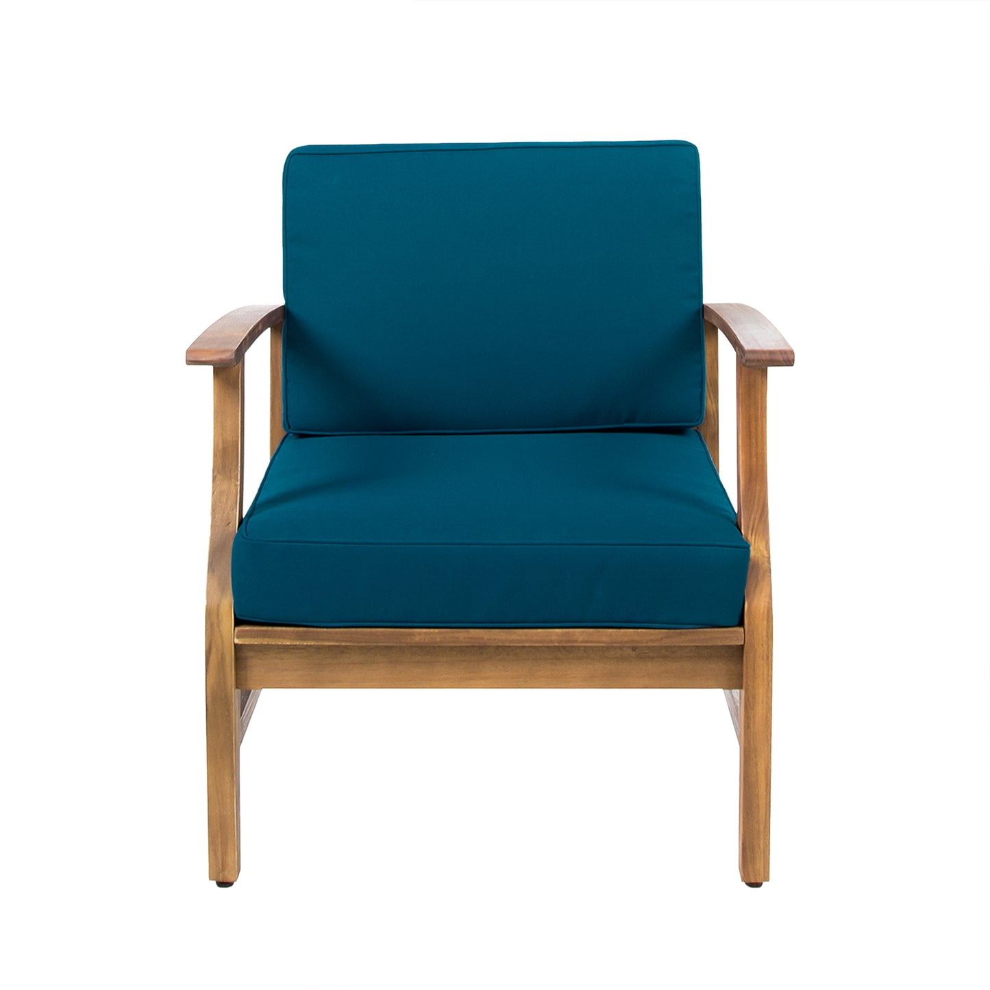 Vimora™ - Blue Acacia Wood Club Chair, Modern Weather Resistant Patio Furniture