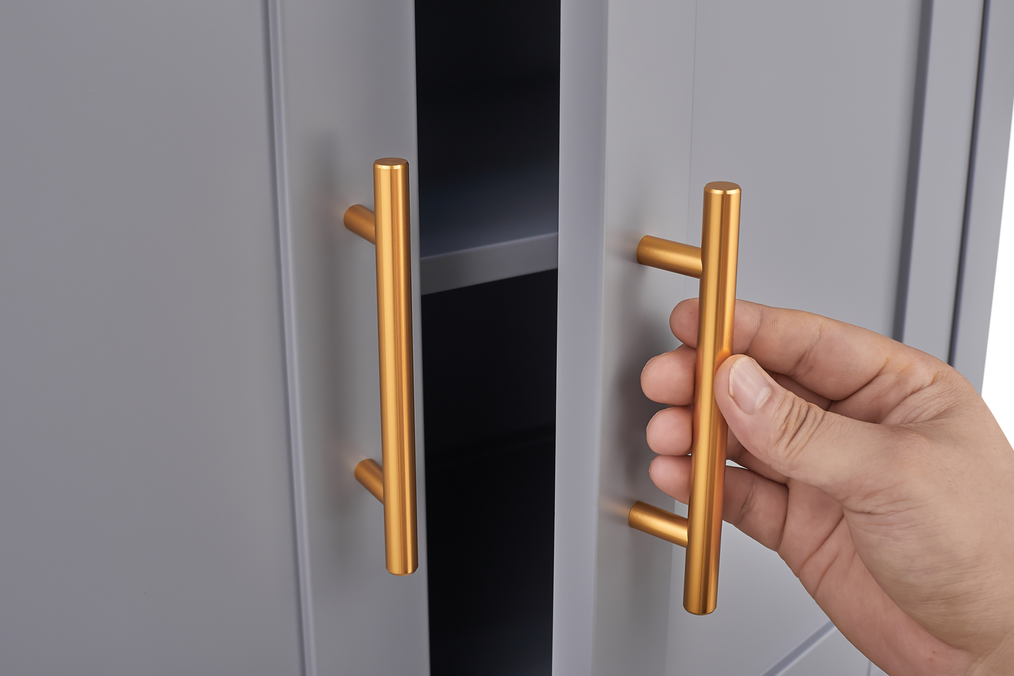 Vimora™ - Grey Metal Storage Cabinet with Adjustable Shelves and Doors for Versatile Storage