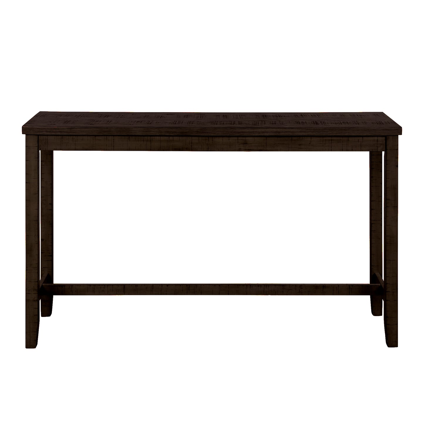 Vimora™ - Rustic Brown Counter Height Dining Set with Padded Stools and Built-in Charging