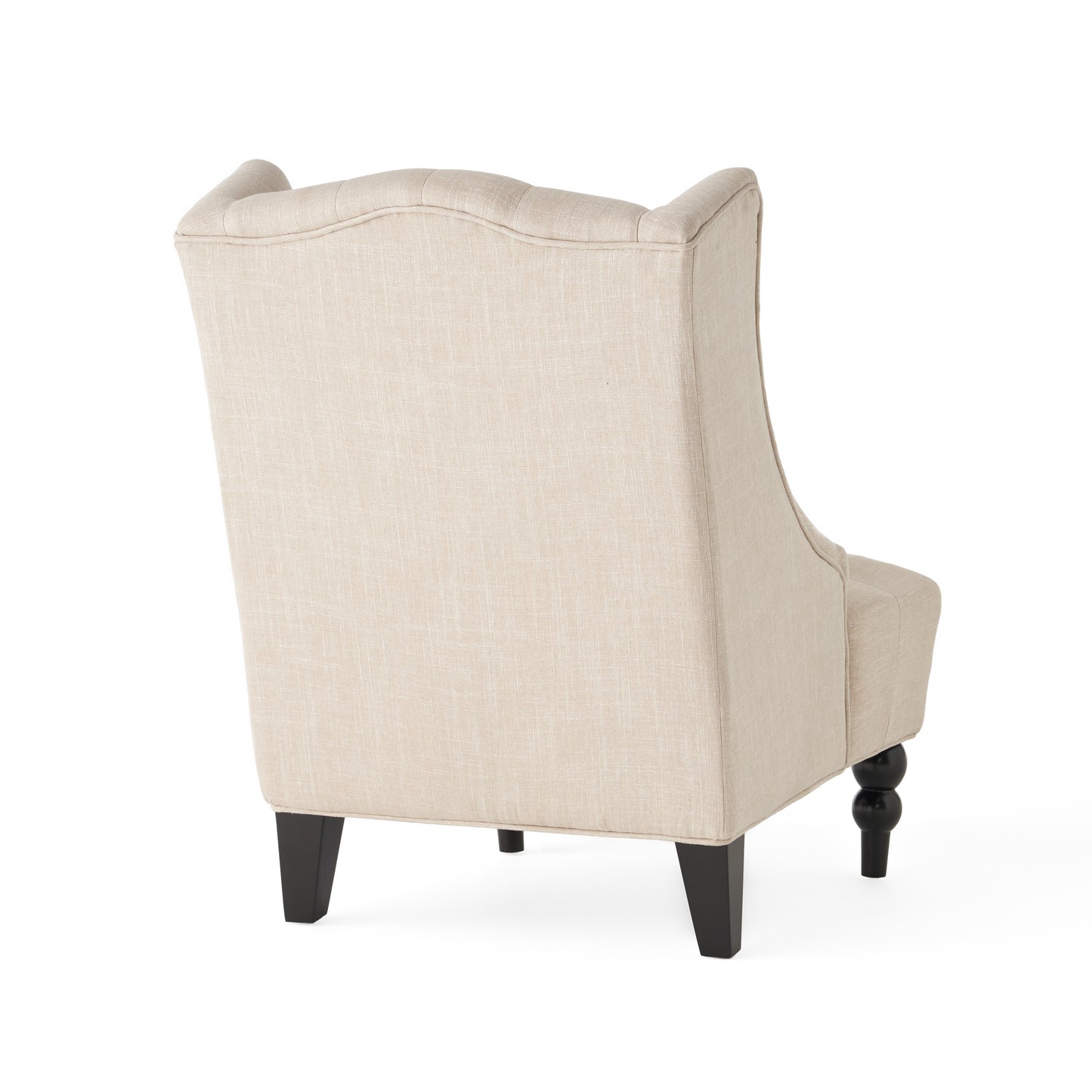 Yvonne™ - Elegant Wingback Club Chair with Button-Tufted Design and Birch Wood Legs