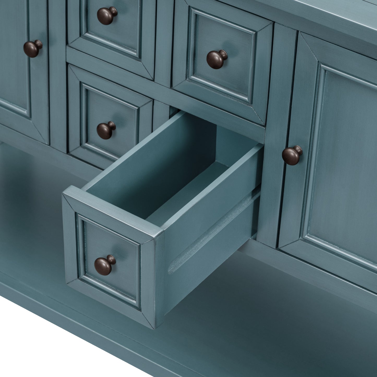 Oliver™️ - Cambridge Vintage Console Desk with Storage Drawers & Bottom Shelf