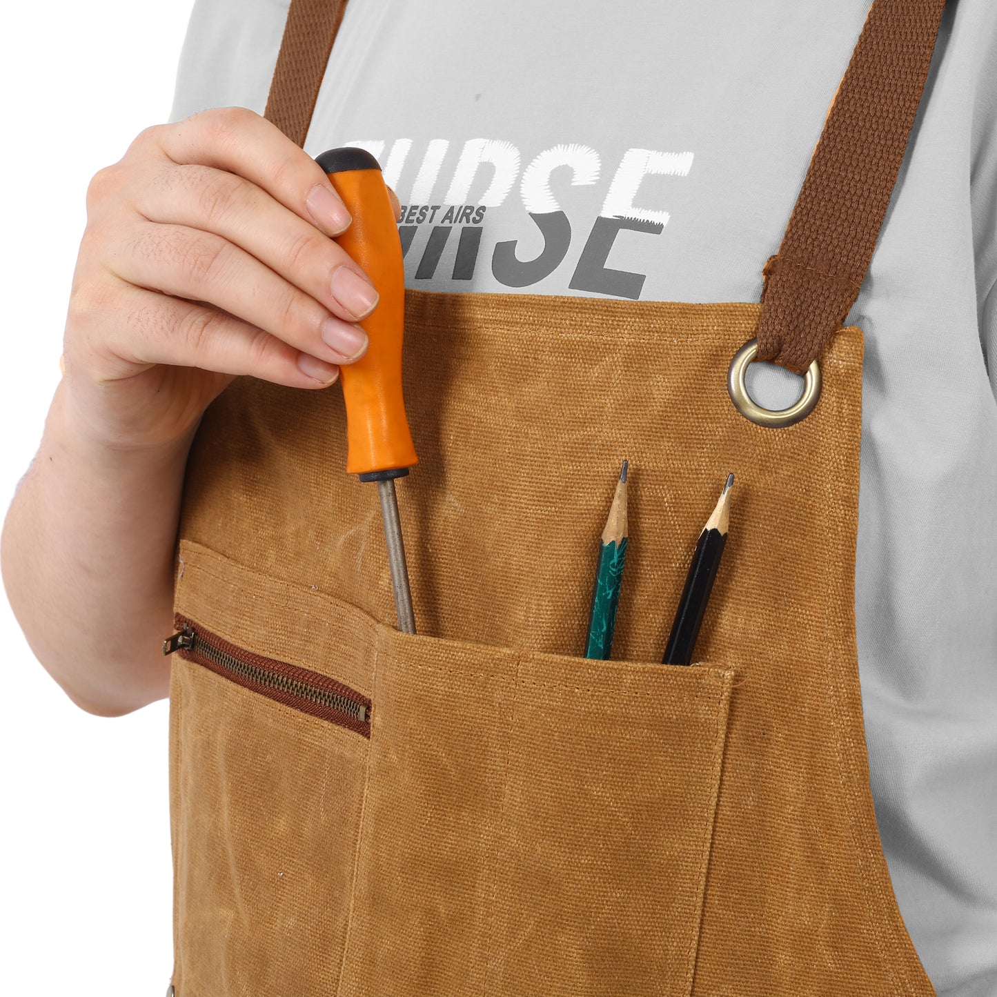 Vimora™ - Heavy-Duty Waxed Canvas Tool Apron, Fully Adjustable & Water-Resistant