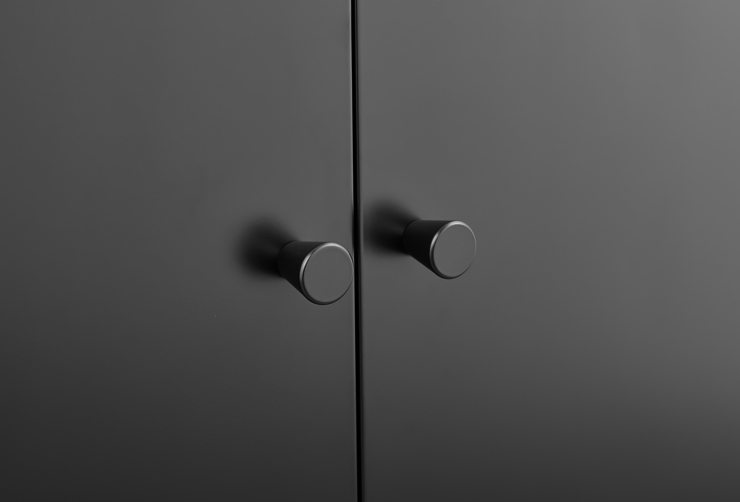 Vimora™ - Kitchen Buffet Server Table with Doors, Metal Sideboard Console Cabinet in Black