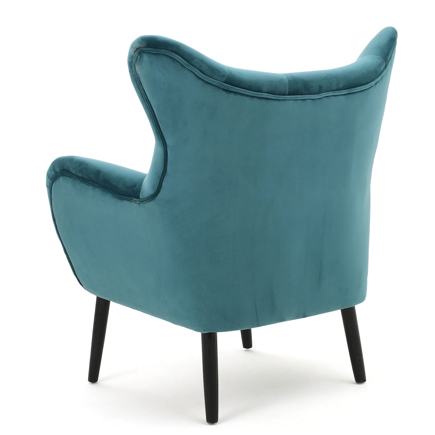 Vimora™ - Teal Velvet Wingback Arm Chair with Tufted Design