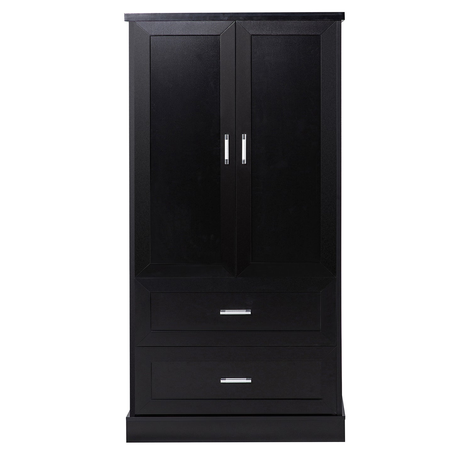 Vimora™ - Tall Black Bathroom Storage Cabinet with Doors, Drawers & Adjustable Shelf