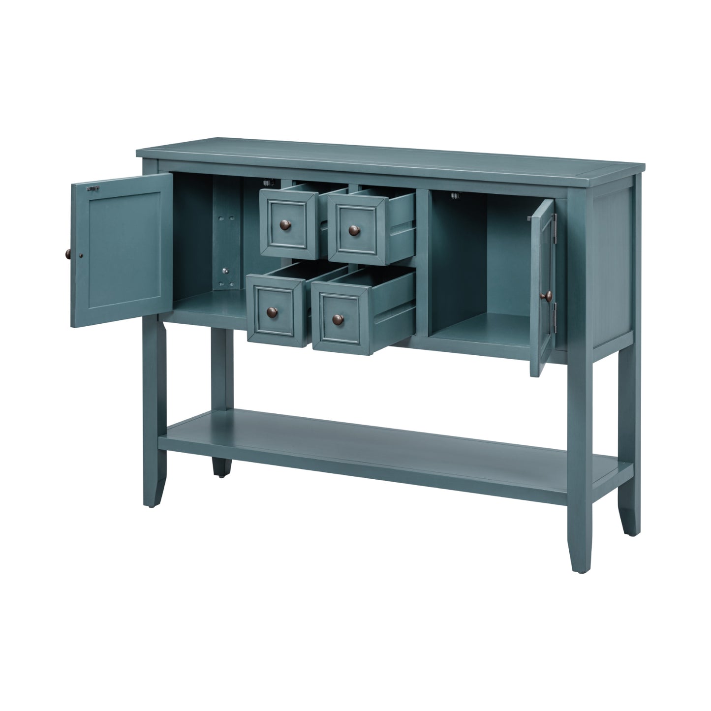 Oliver™️ - Cambridge Vintage Console Desk with Storage Drawers & Bottom Shelf