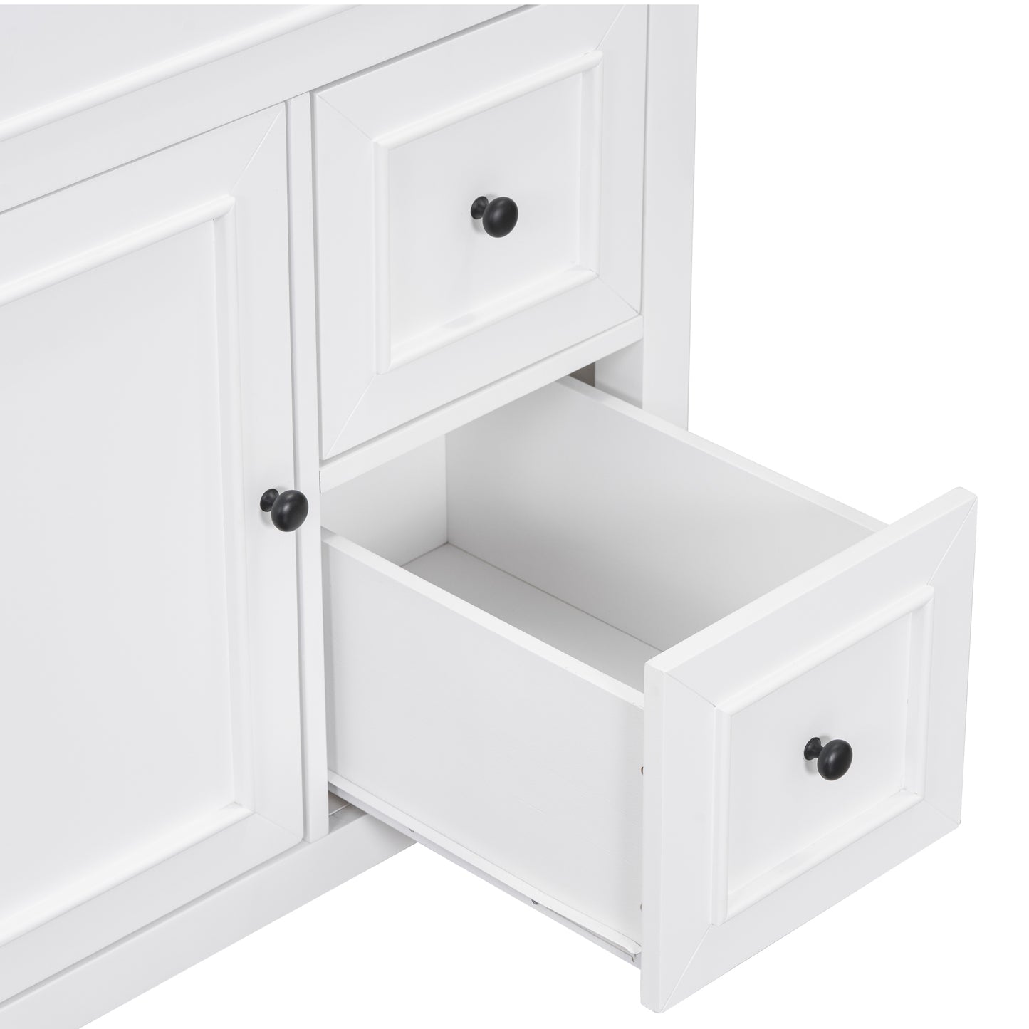 Vimora™ - 30" White Bathroom Vanity with Sink, Solid Wood Cabinet & Drawers, Modern Design