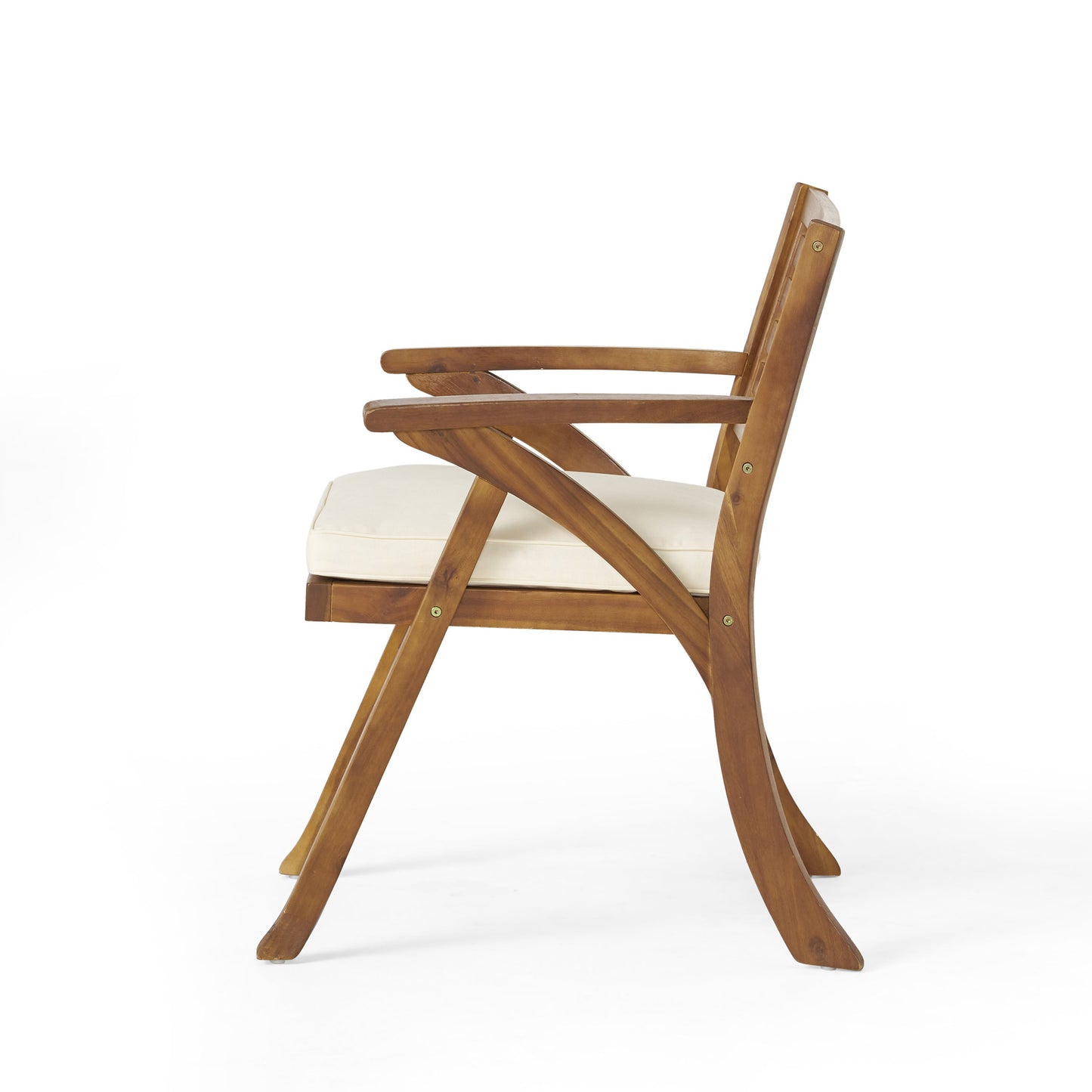 Vimora™ - Teak Acacia Wood Dining Chairs with Water-Resistant Cushions (Set of 2)