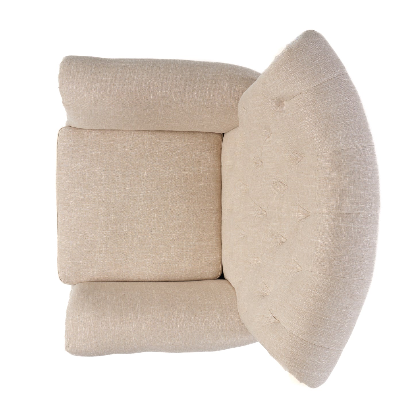 Vimora™ - Springfield Tufted Chair with Nailhead Trim and Diamond Button Tufting in Light Beige
