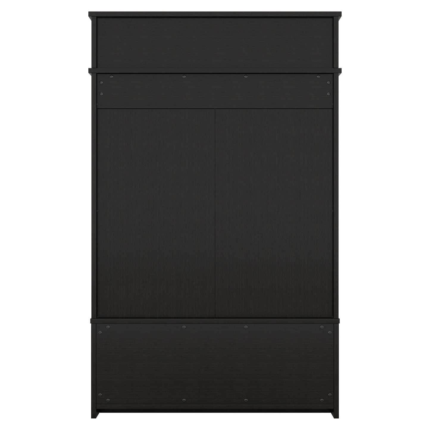 Vimora™ - Black Hall Tree with Storage Bench, Sliding Door & 5 Hooks