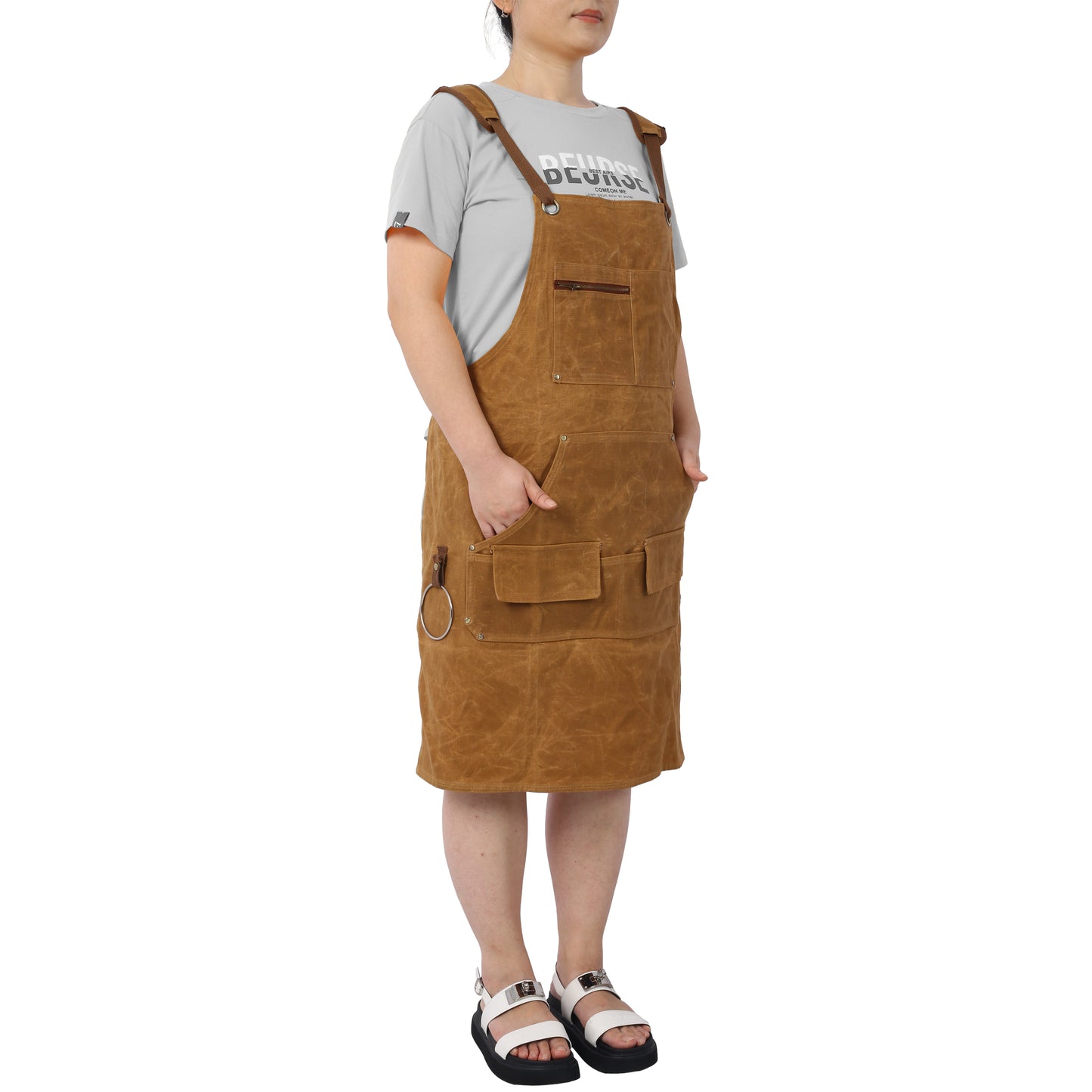 Vimora™ - Heavy-Duty Waxed Canvas Tool Apron, Fully Adjustable & Water-Resistant