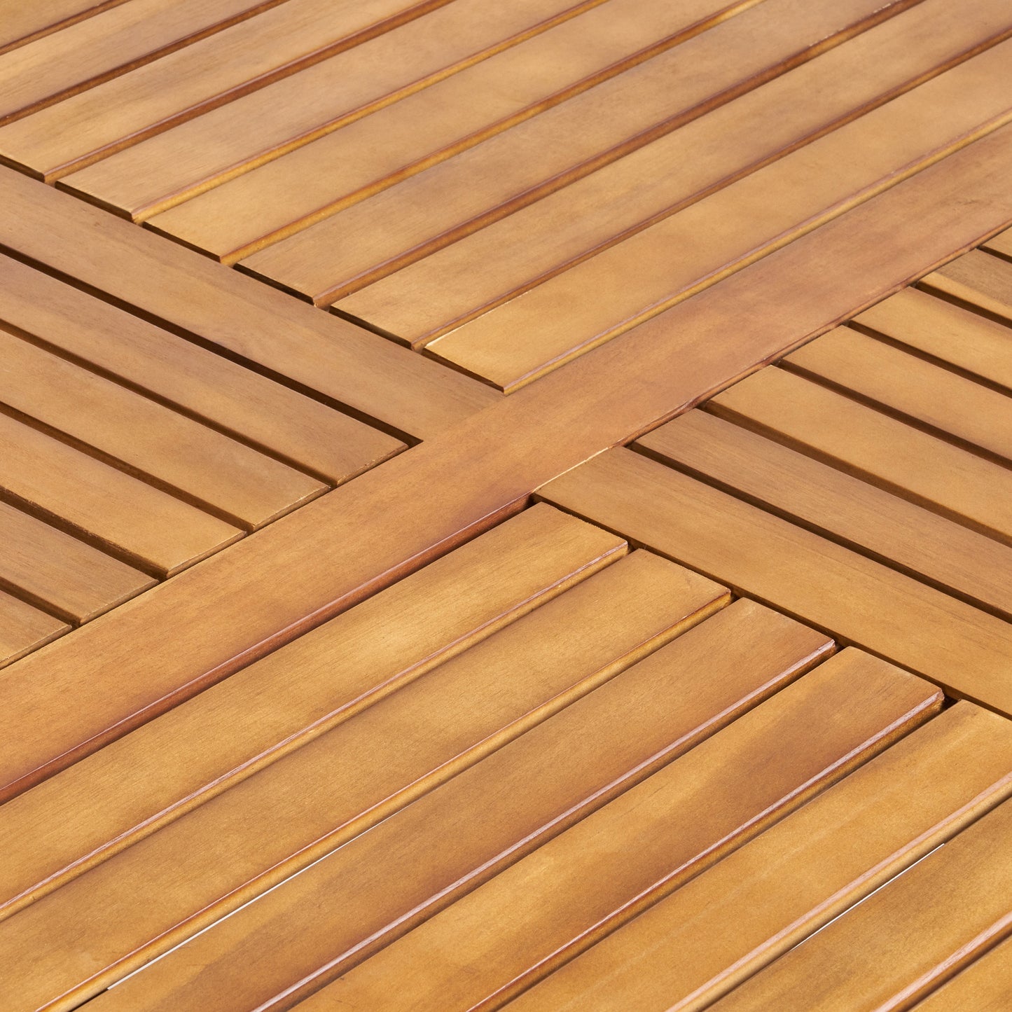 Teak-Finished 31.5'' Square Acacia Wood Outdoor Table for Stylish Patios