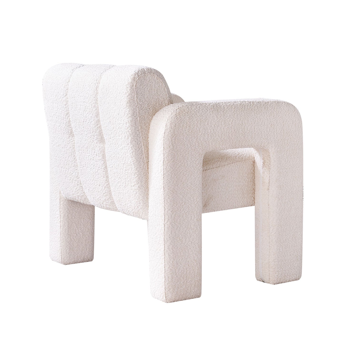 Vimora™ - Modern Beige Boucle Upholstered Accent Chair