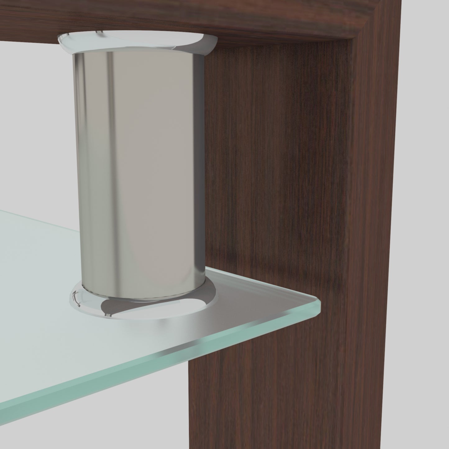 Vimora™ - Modern Rectangle Walnut Glass Coffee Table with Double Layer Storage