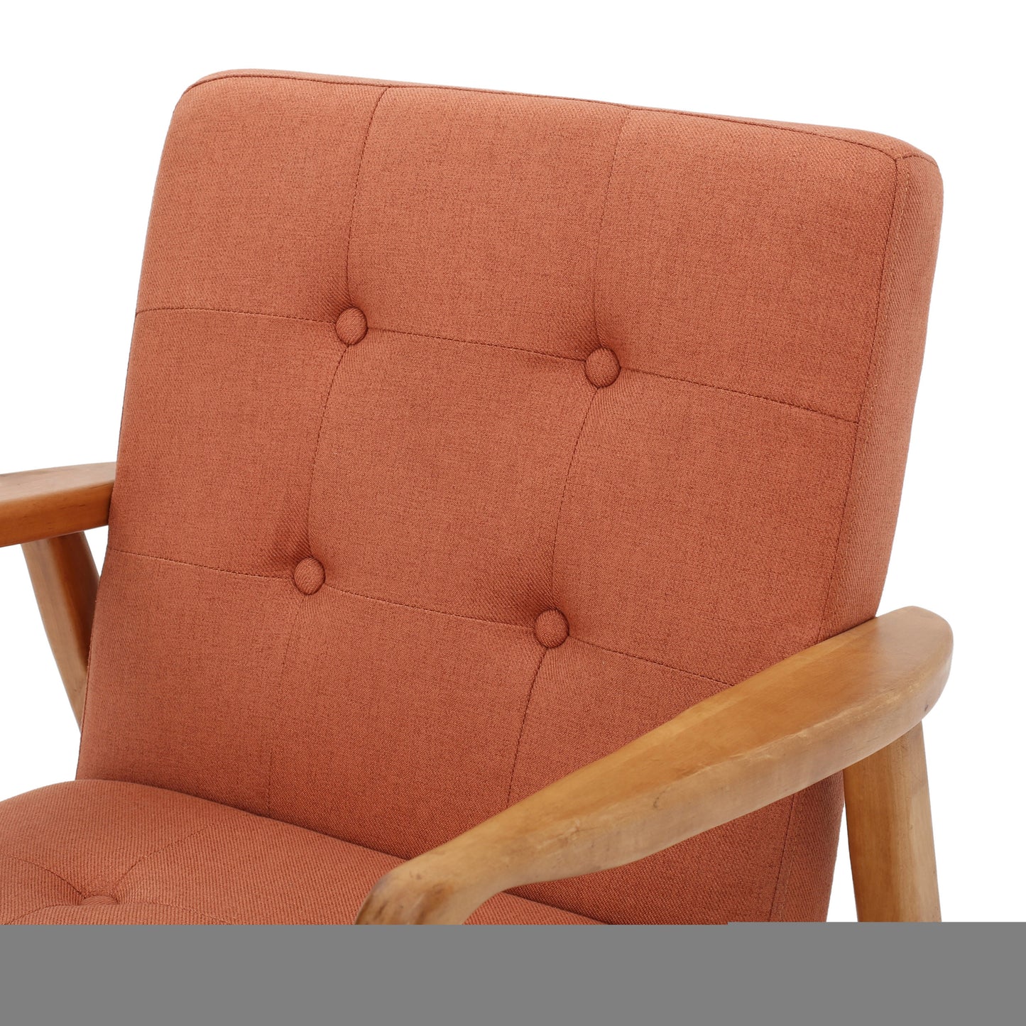 Vimora™ - Stylish Orange Club Chair with Plush Button Tufting