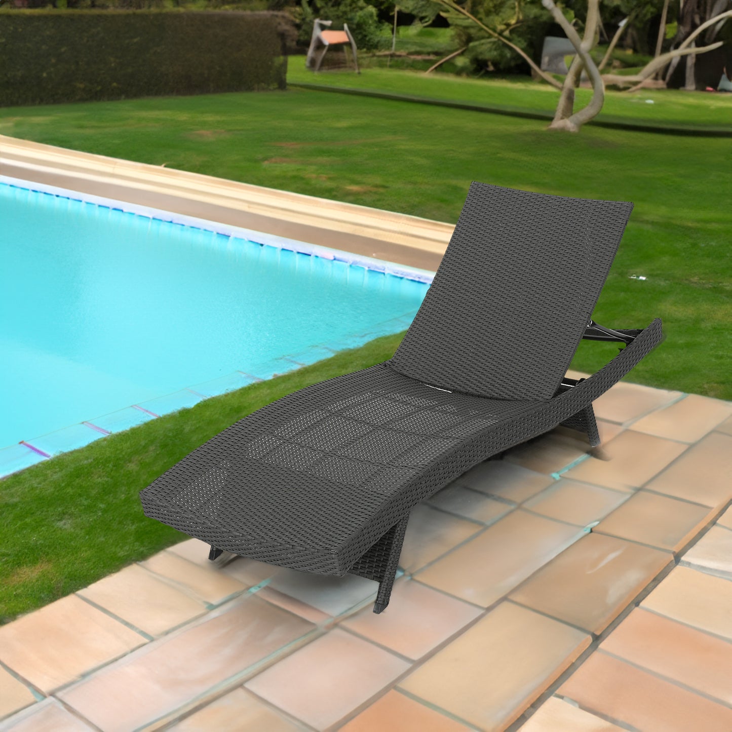 Emma™ - Salem PE Wicker Chaise Lounge for Stylish Outdoor Relaxation