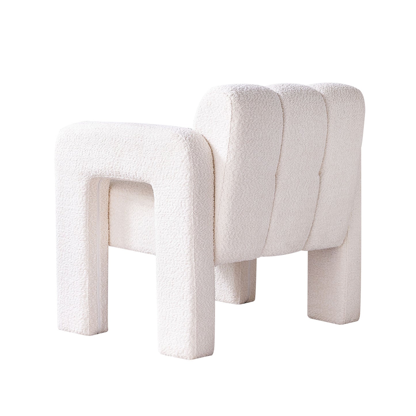 Vimora™ - Modern Beige Boucle Upholstered Accent Chair