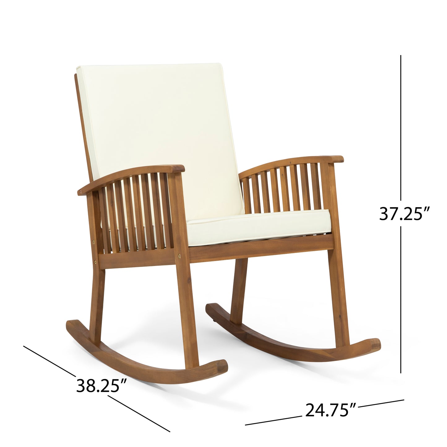 Vimora™ - Acacia Rocking Chair with Cushions