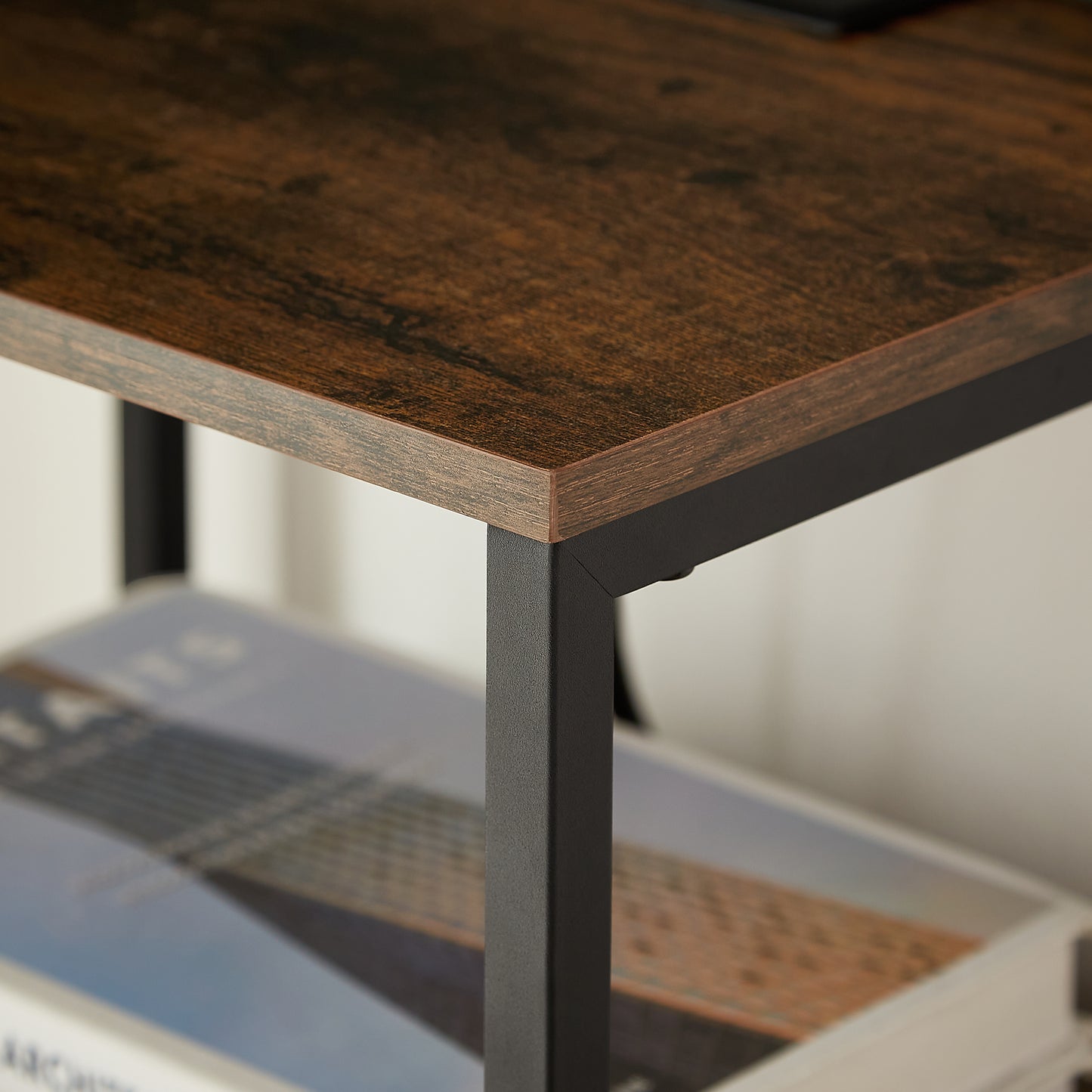 Ella™️ - Compact Nightstand with Charging Station, USB Port, 2 Drawers & Open Shelf
