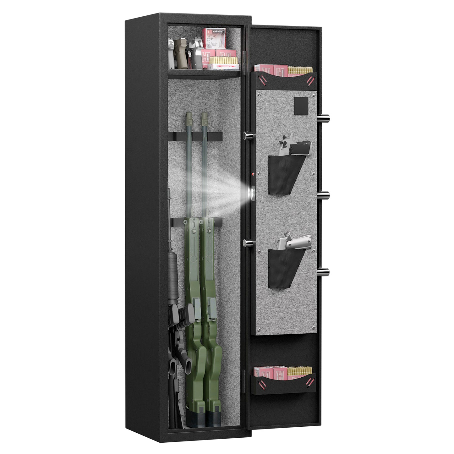 SecureGuard™ - 3-4 Gun Safe for Rifles and Pistols with Quick Access Fingerprint Lock