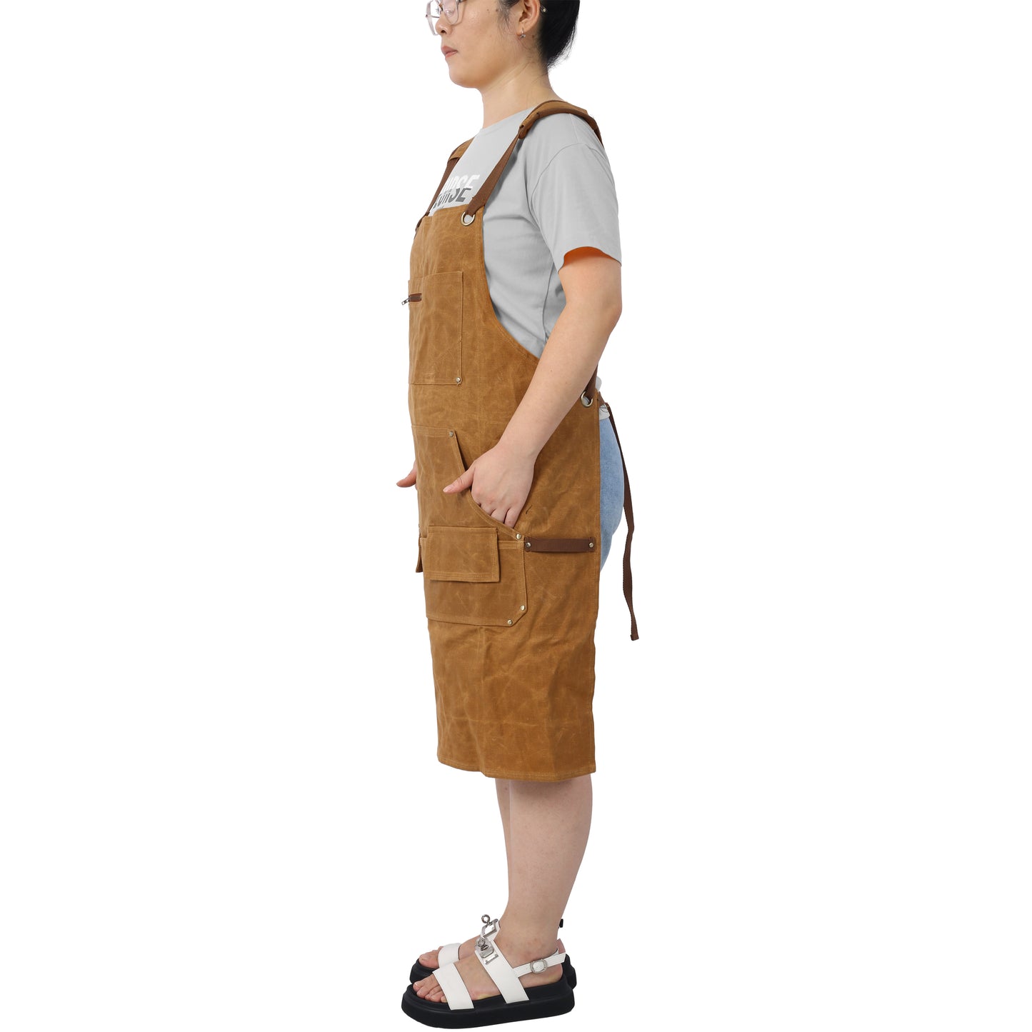 Vimora™ - Heavy-Duty Waxed Canvas Tool Apron, Fully Adjustable & Water-Resistant