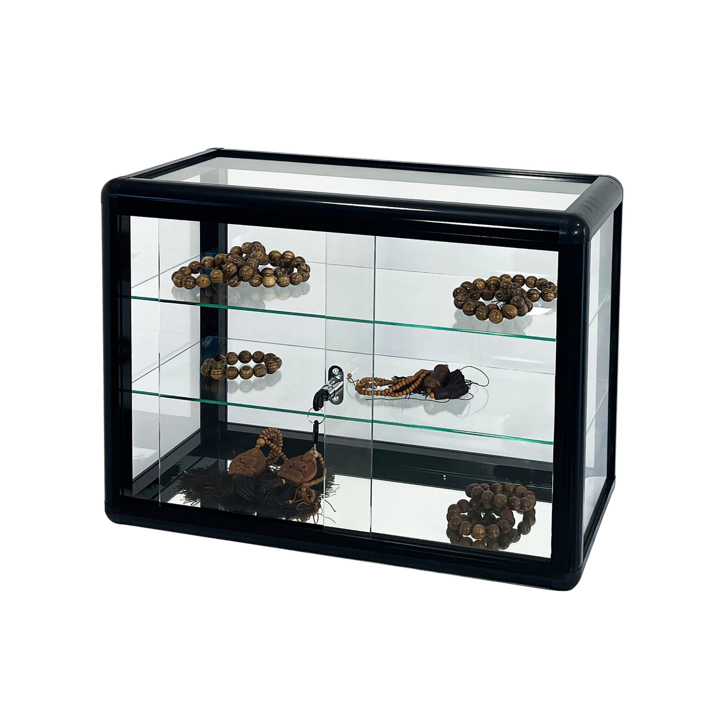 Vimora™ - Tempered Glass Countertop Display Cabinet with Lock & Sliding Door