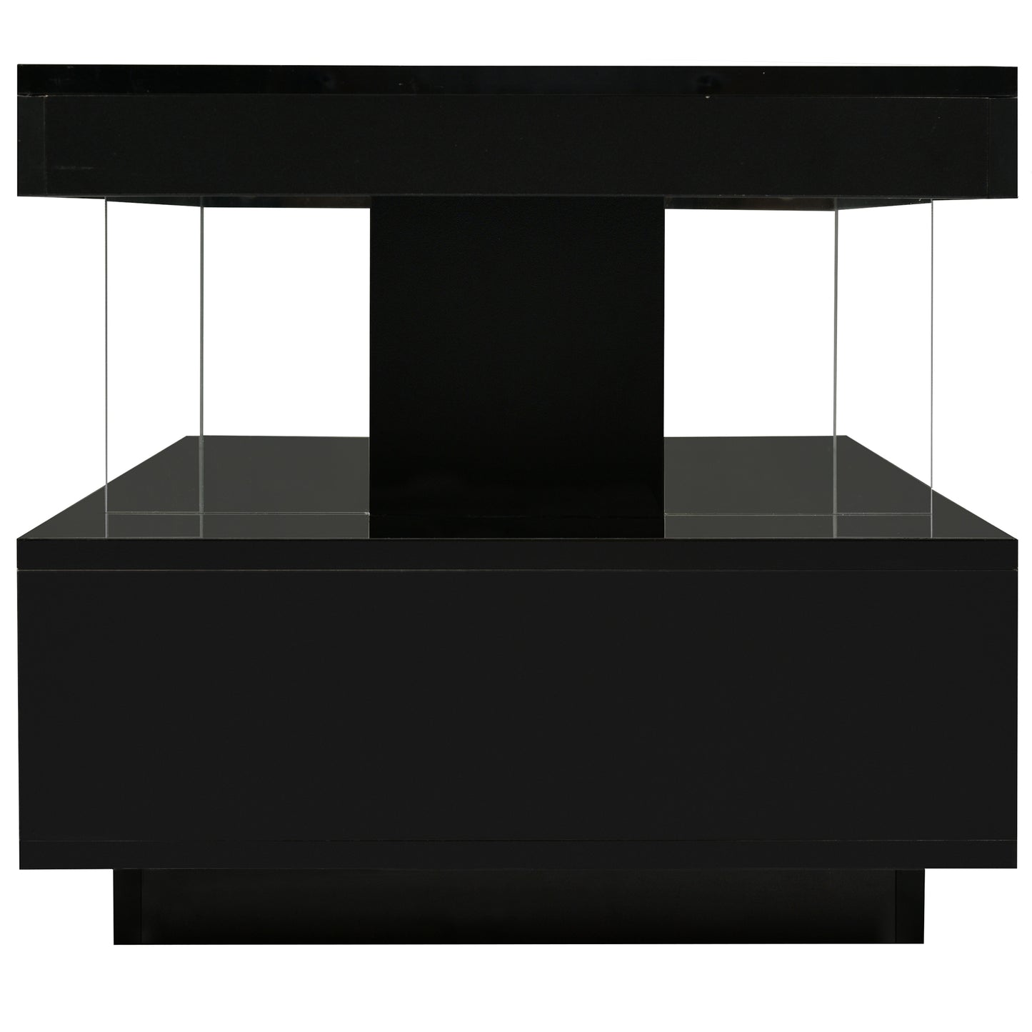 Vimora™ - Modern LED Coffee Table with Storage, 2 Drawers & Display Rack (Black)
