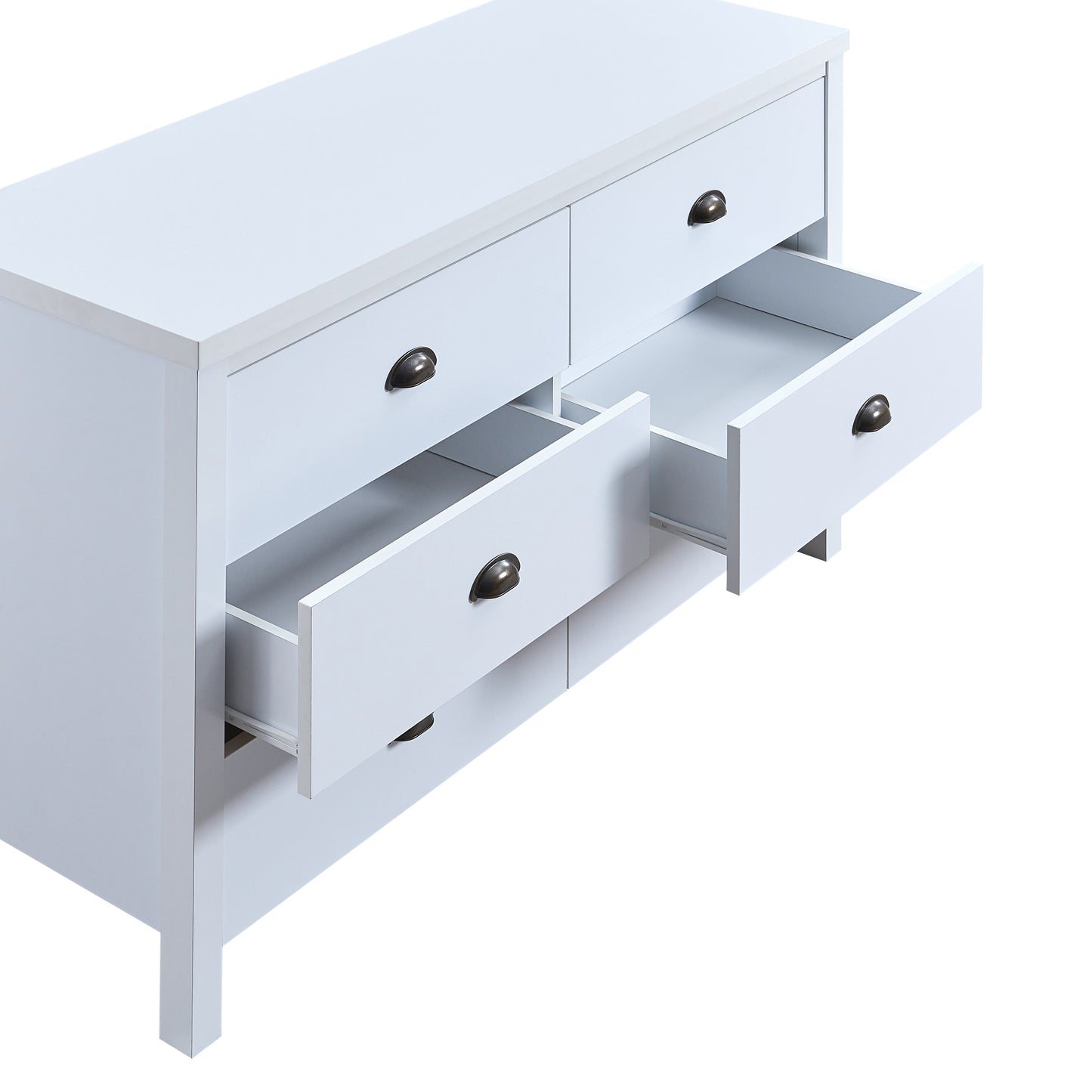Vimora™ - Classic White 6-Drawer Dresser with Interlocking Function and Easy Assembly