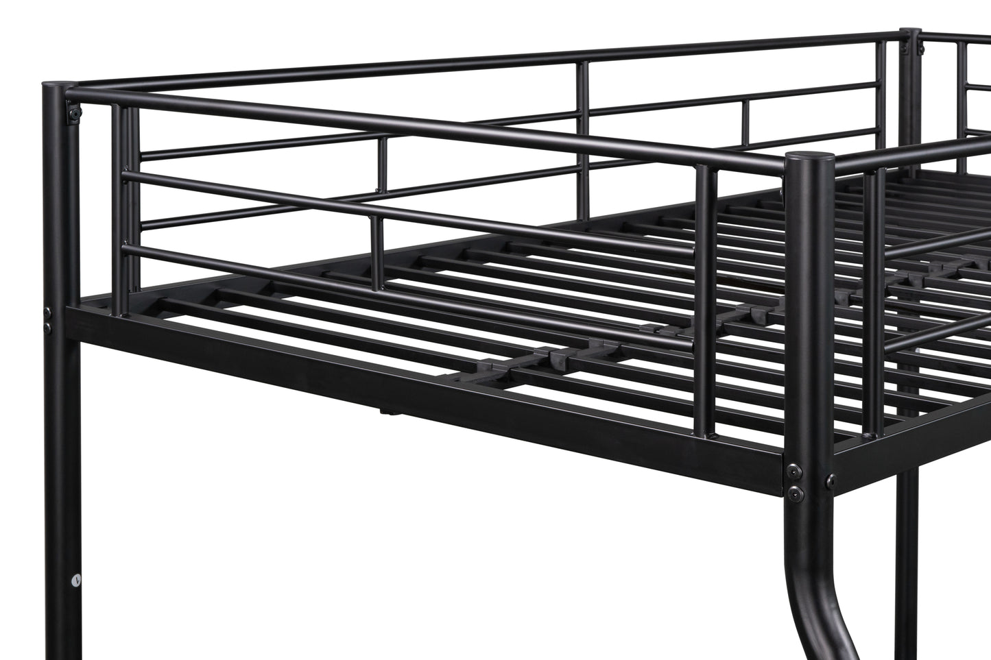 Vimora™ - Sturdy Metal Twin over Full Bunk Bed with Guardrails, Noise Reduction & Space Saving Design