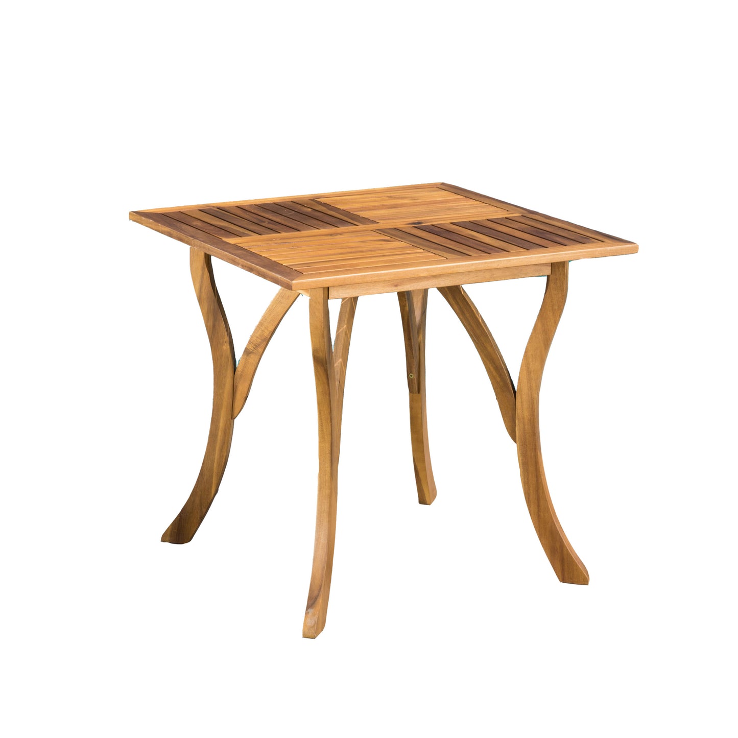 Teak-Finished 31.5'' Square Acacia Wood Outdoor Table for Stylish Patios