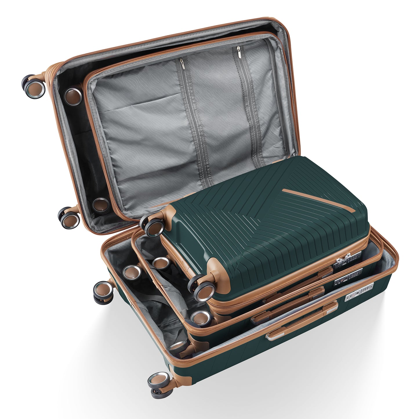 Vimora™ - Expandable Army Green Luggage Set with 360° Wheels & TSA Lock (4 Piece)