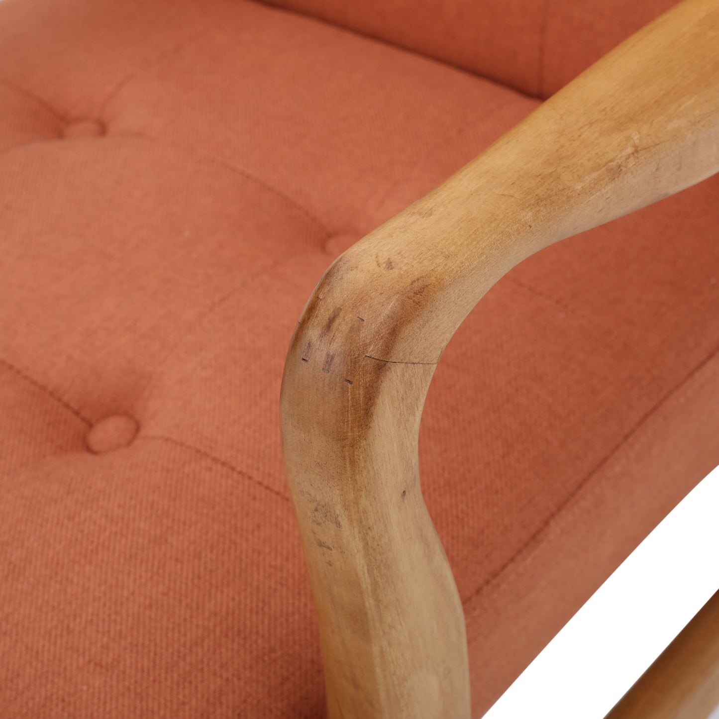 Vimora™ - Stylish Orange Club Chair with Plush Button Tufting