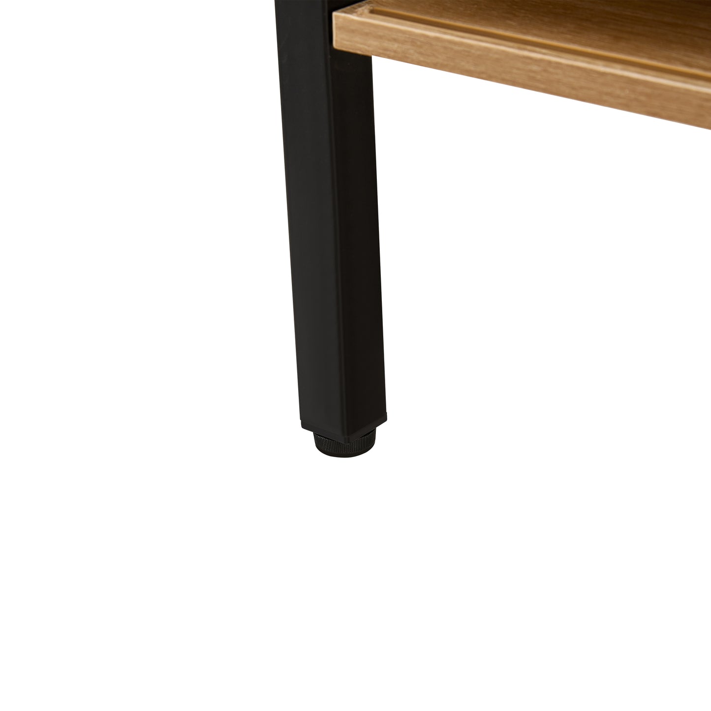 Luca™️ - Modern Rattan Coffee Table with Sliding Door Storage and Metal Legs