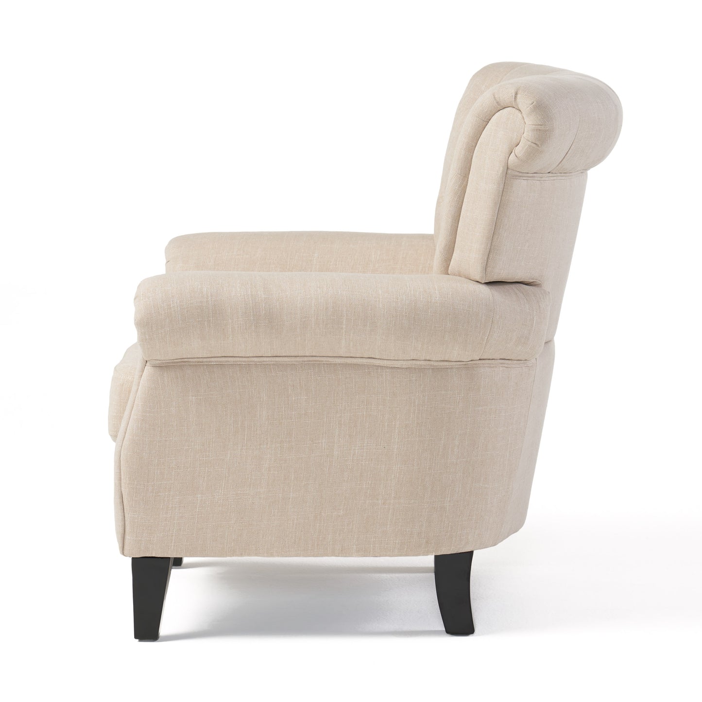 Vimora™ - Springfield Tufted Chair with Nailhead Trim and Diamond Button Tufting in Light Beige