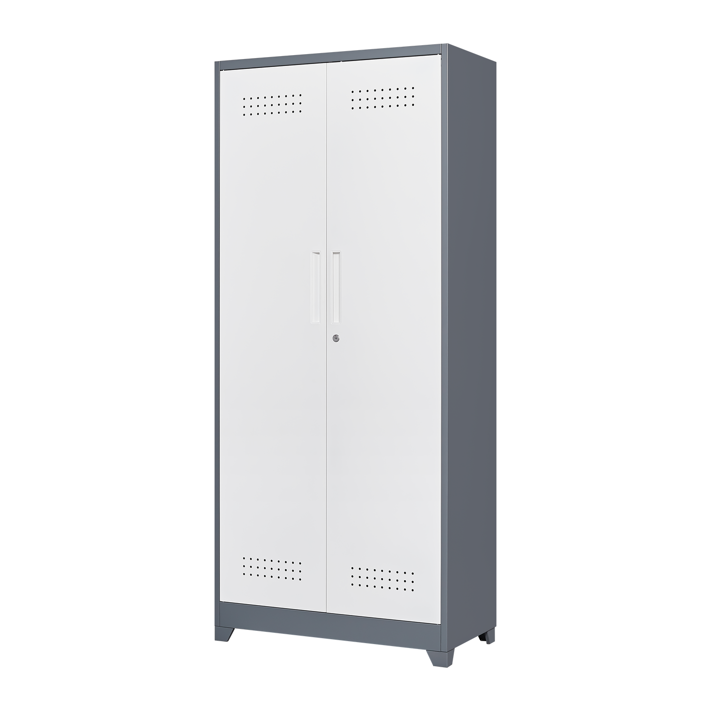 Vimora™ - Lockable Metal Storage Cabinet, Tall Cleaning Tool Organizer