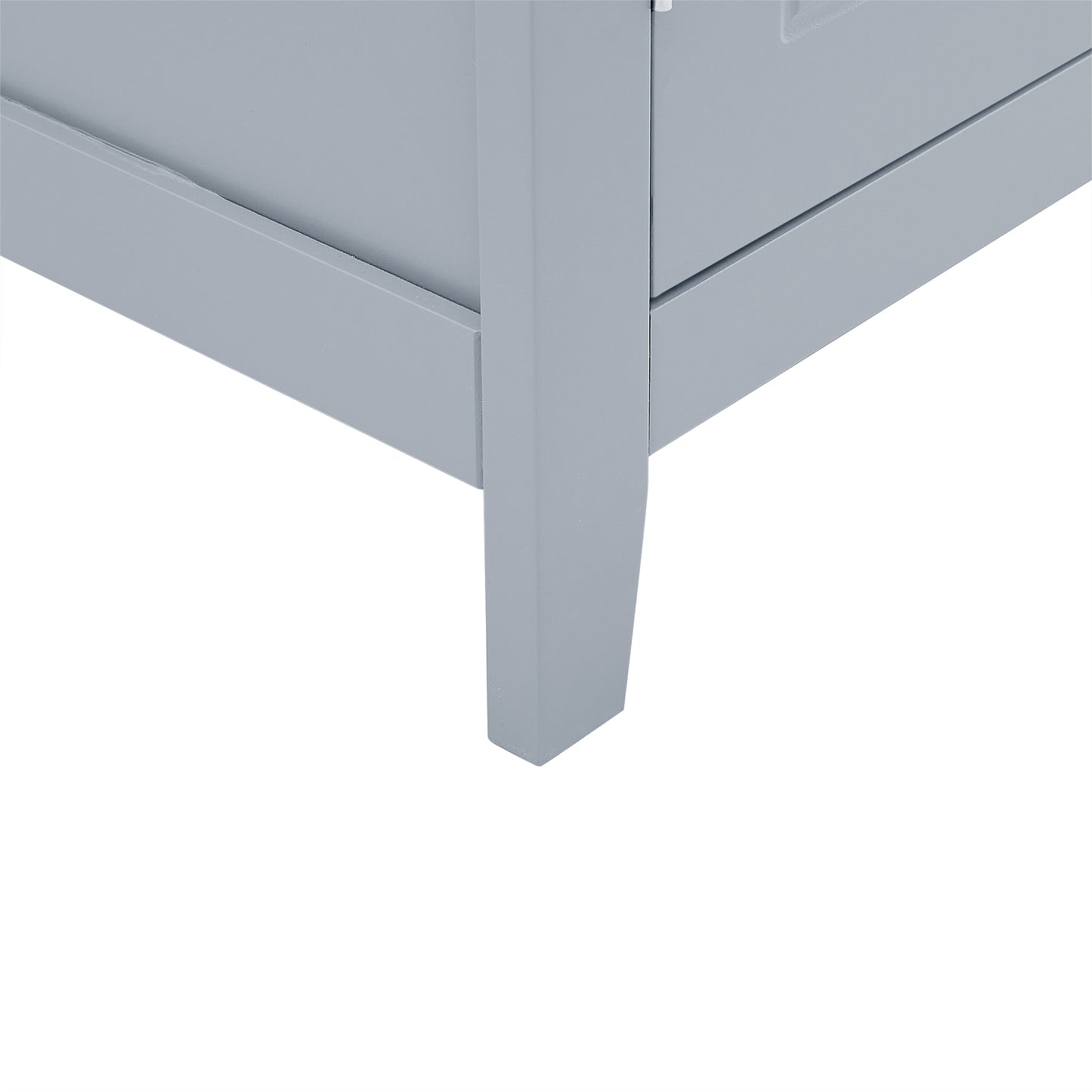Vimora™ - Elegant Grey Bathroom Storage Cabinet with 4 Doors and Adjustable Shelves