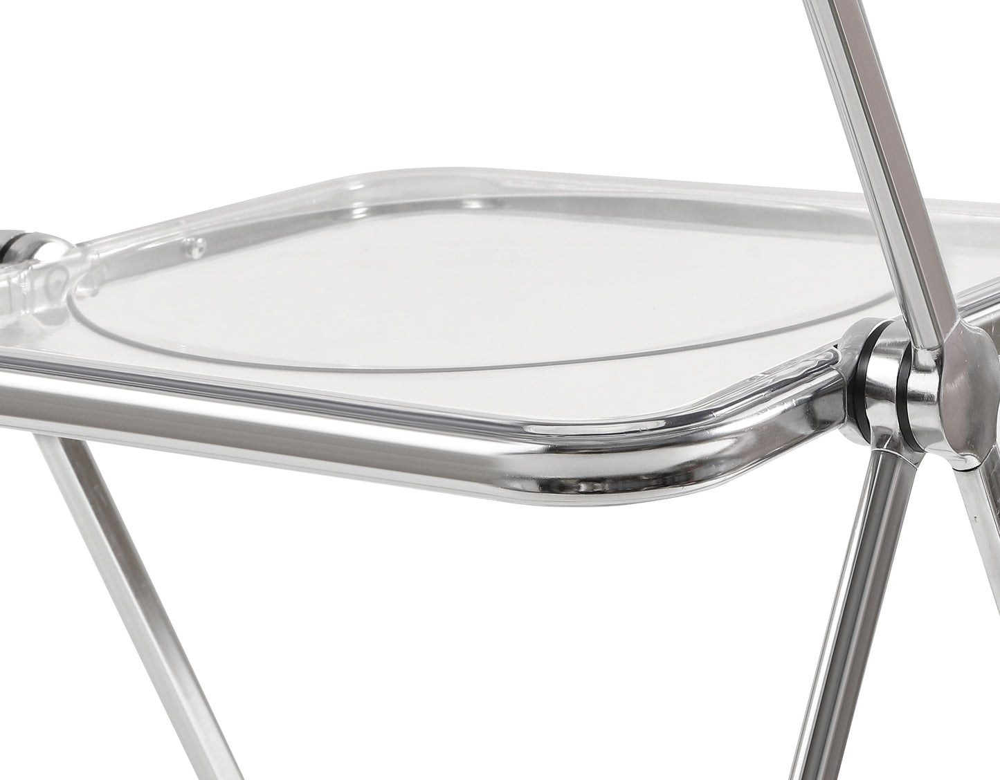 Vimora™ - Stackable Transparent Folding Chair with Chrome Frame