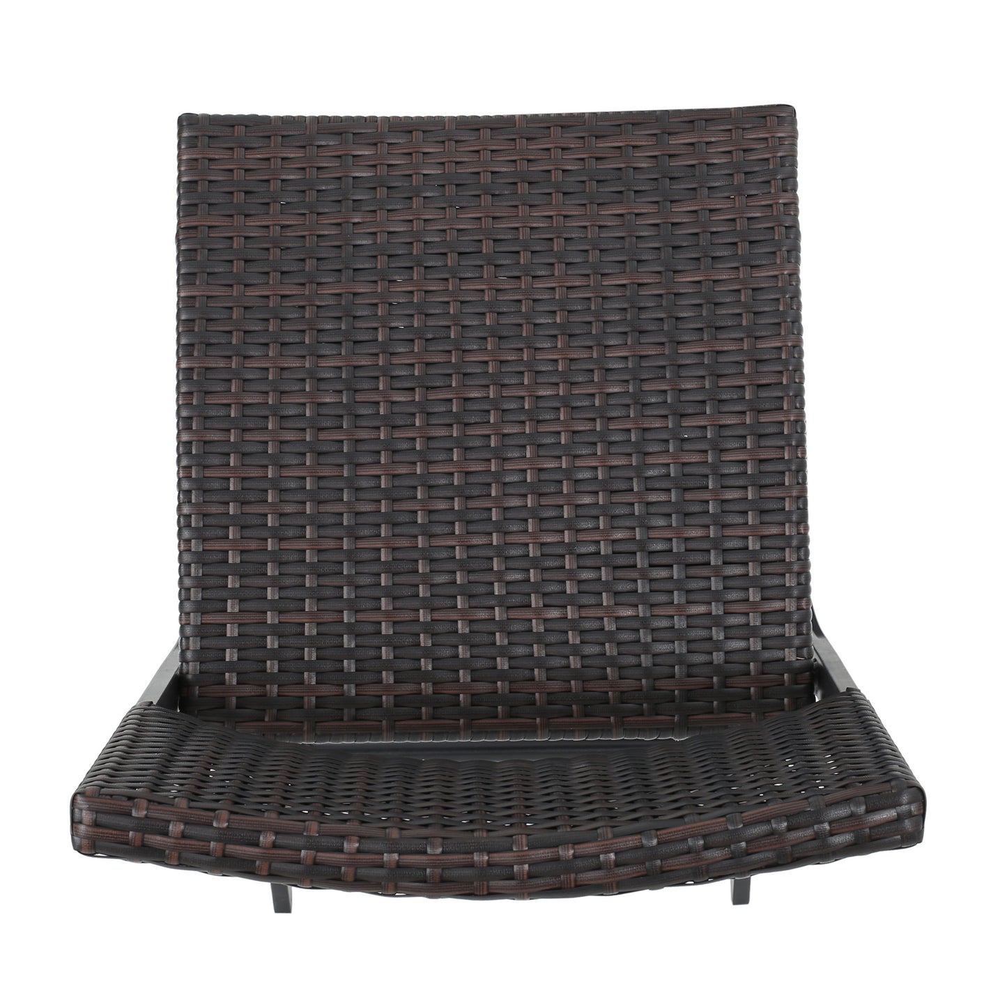 Vimora™ - Outdoor Foldable Wicker Barstools, Faux Rattan Patio Chairs, Brown Multi (Set of 2)