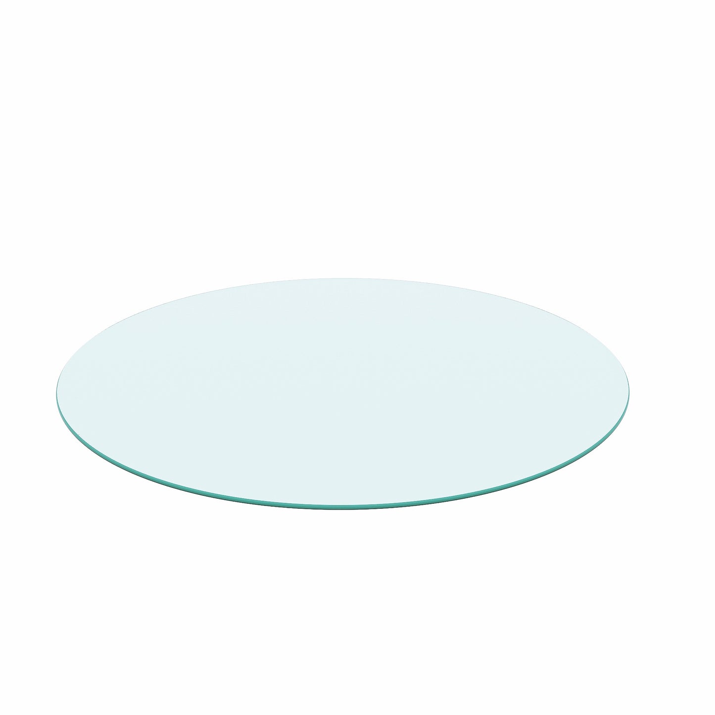 Vimora™ - 20" Round Tempered Clear Glass Table Top with Polished Edge