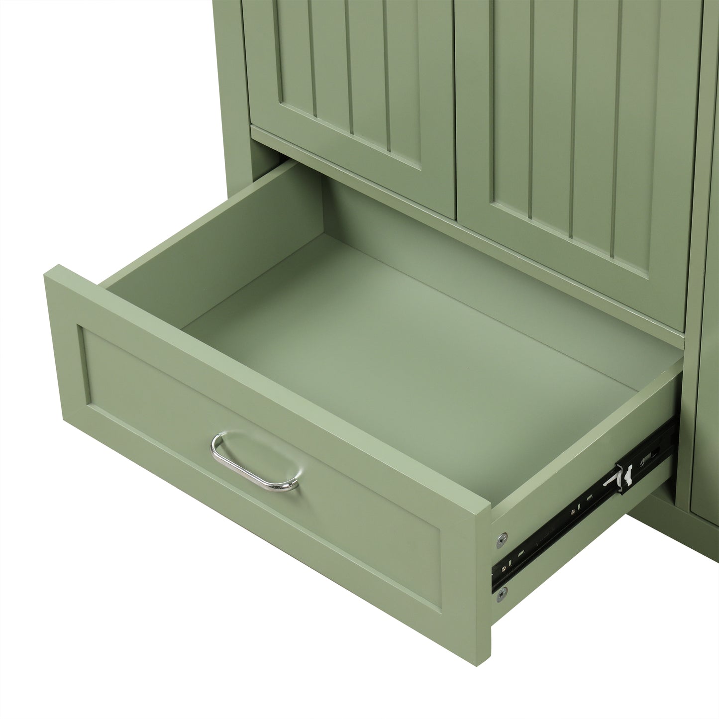 Vimora™ - 36-Inch Green Bathroom Vanity with Sink, Solid Wood & MDF, Modern Design, Ample Storage