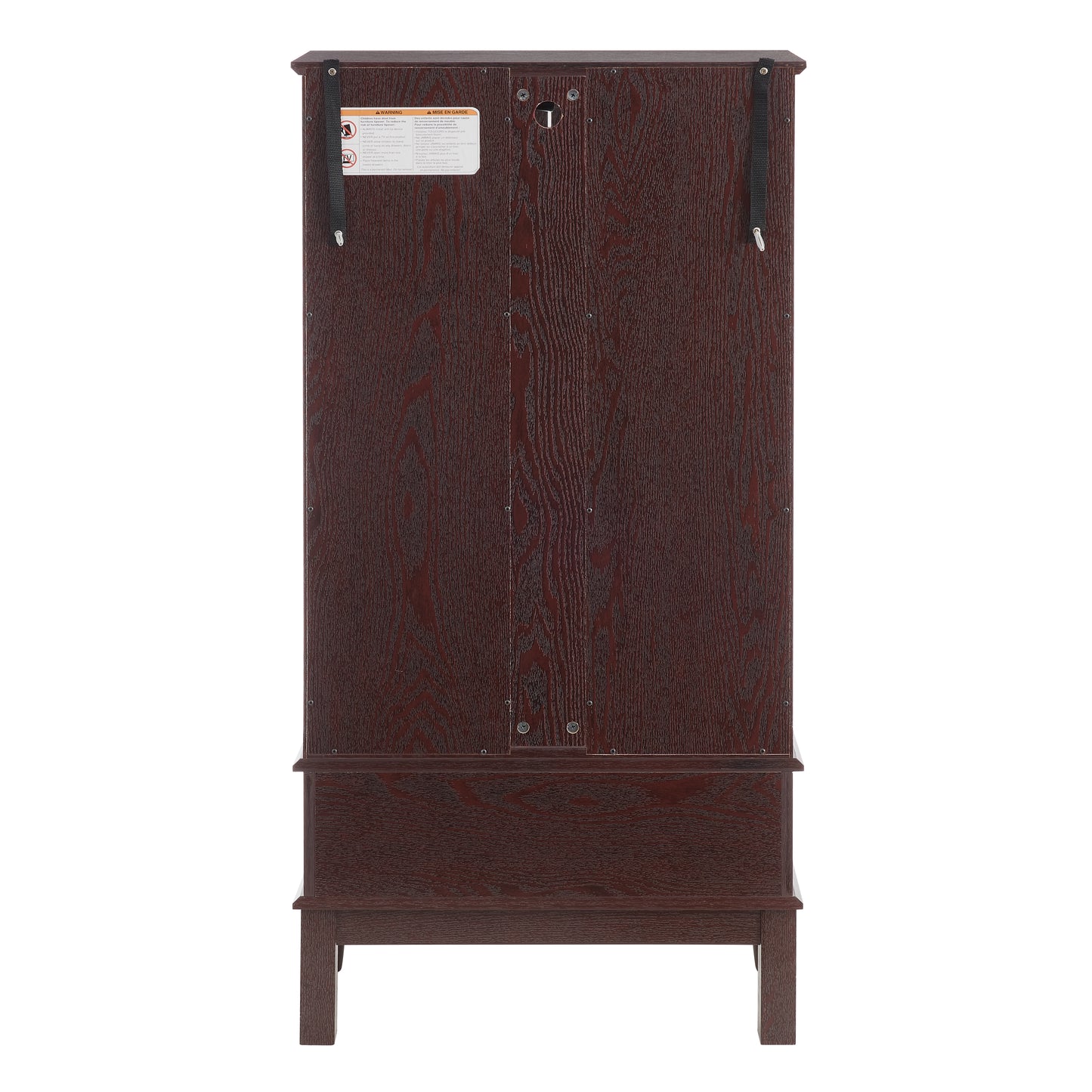 Vimora™ - Elegant Dark Cherry Curio Cabinet with Adjustable Glass Shelves and Illuminated Display
