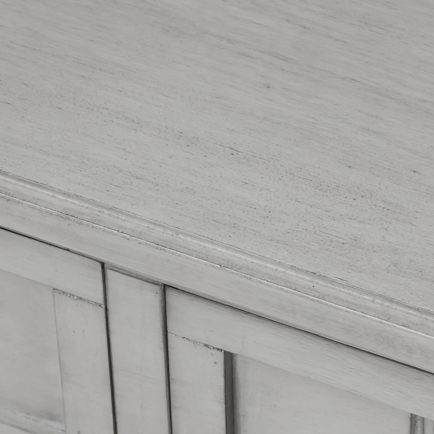 Luca™️ - Grey Washed Narrow Console Desk with 3 Drawers and Bottom Shelf for Living Room